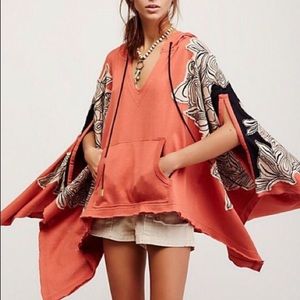 Free People Hooded Poncho